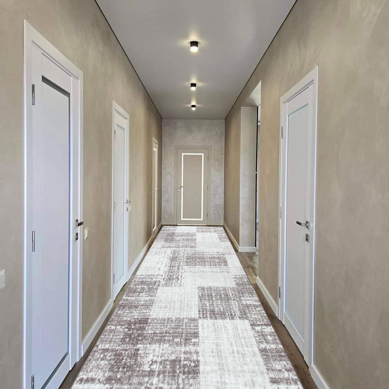 Килим з низьким ворсом на гумовій основі DAKARIA EPIC RUN 22091220320-p13 0,8x2,5 м Сірий (00-00020819) - фото 9