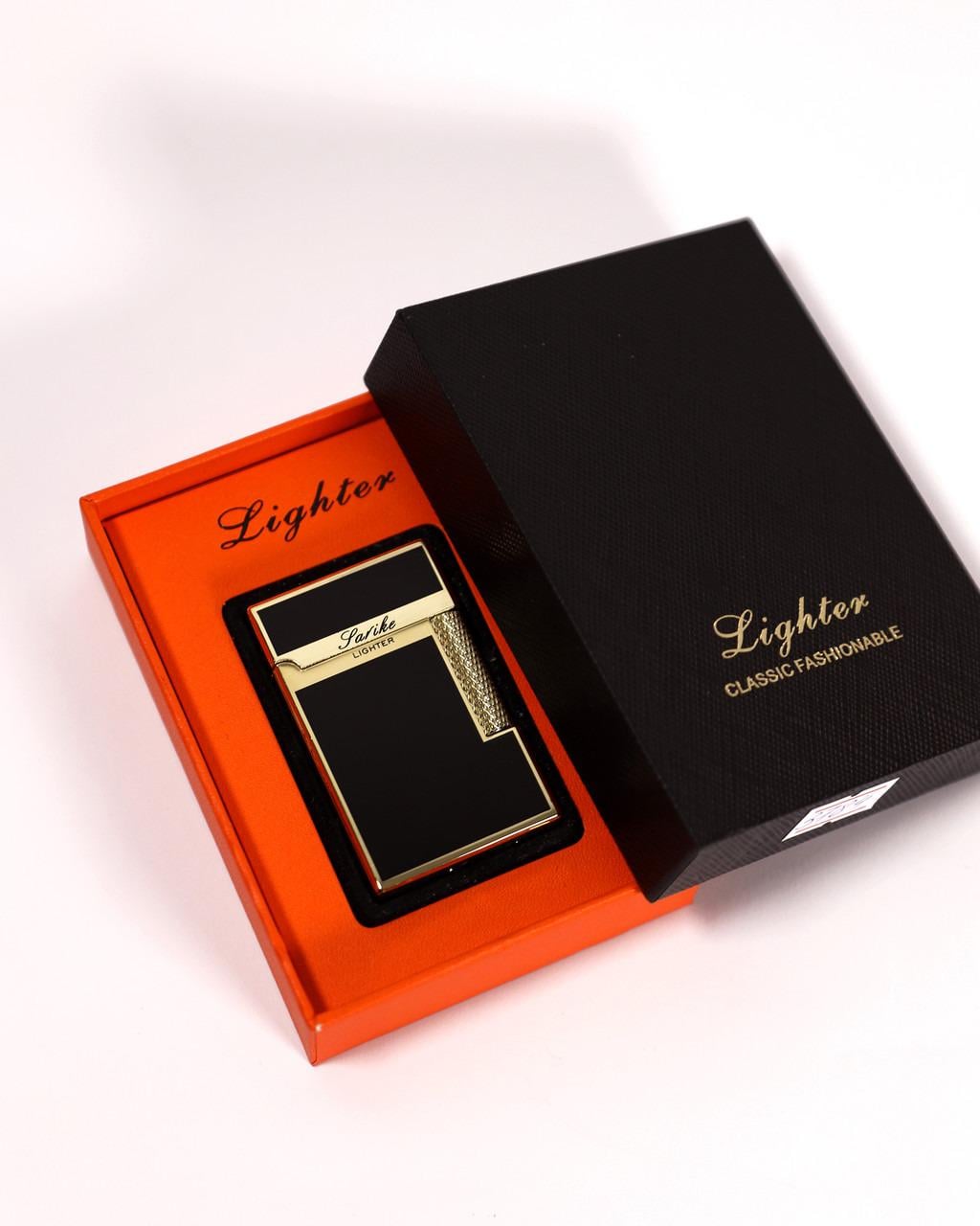 Запальничка кремнієва Lightex Double Fire Jet газова Gold Black