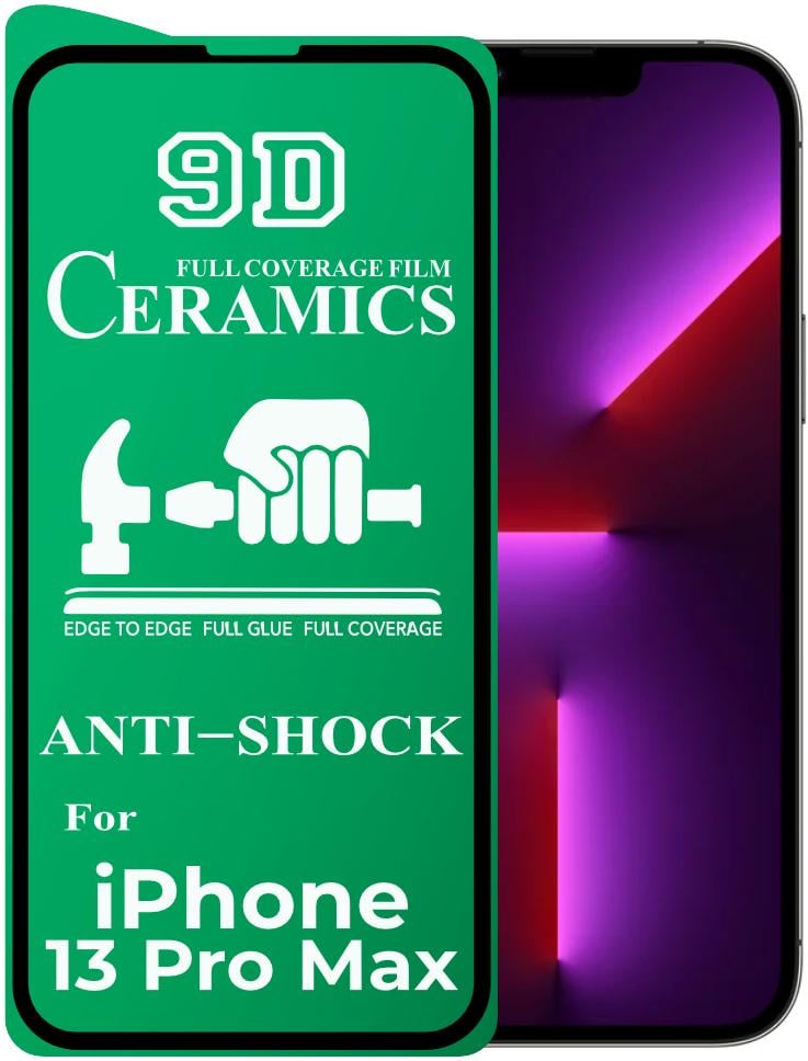 Защитная пленка Ceramics для iPhone 13 Pro Max керамическая 9D (24177)