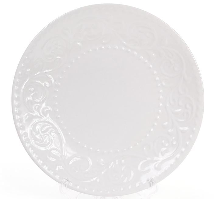 Набор десертных тарелок Leeds Ceramics Ø 21,5 см каменная керамика 6 шт. Белый (BD-931-191)
