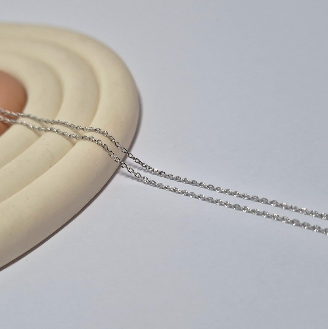 Цепочка тонкая якорьсеребро 925 пробы родированное 1,90 г 50 см (863р1/50)