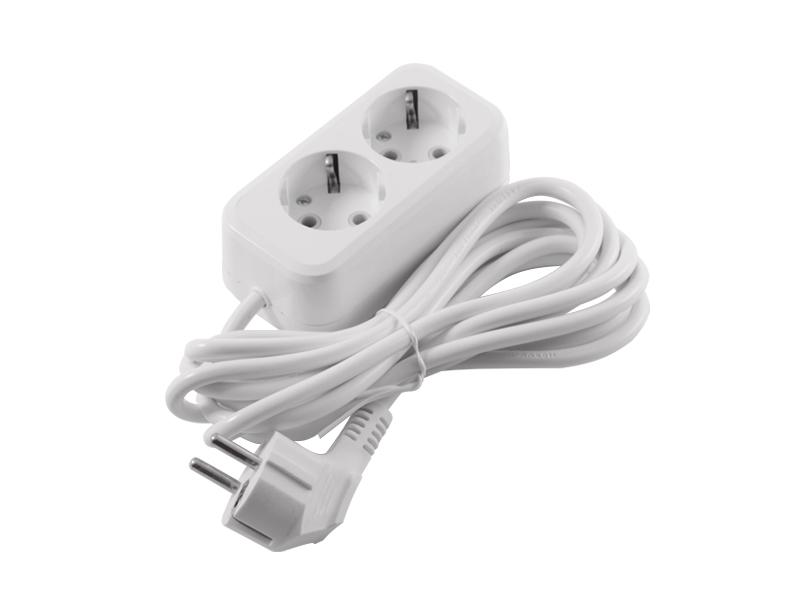 Подовжувач Lemanso LMK038 2 розетки 3 м з заземленням (4679)