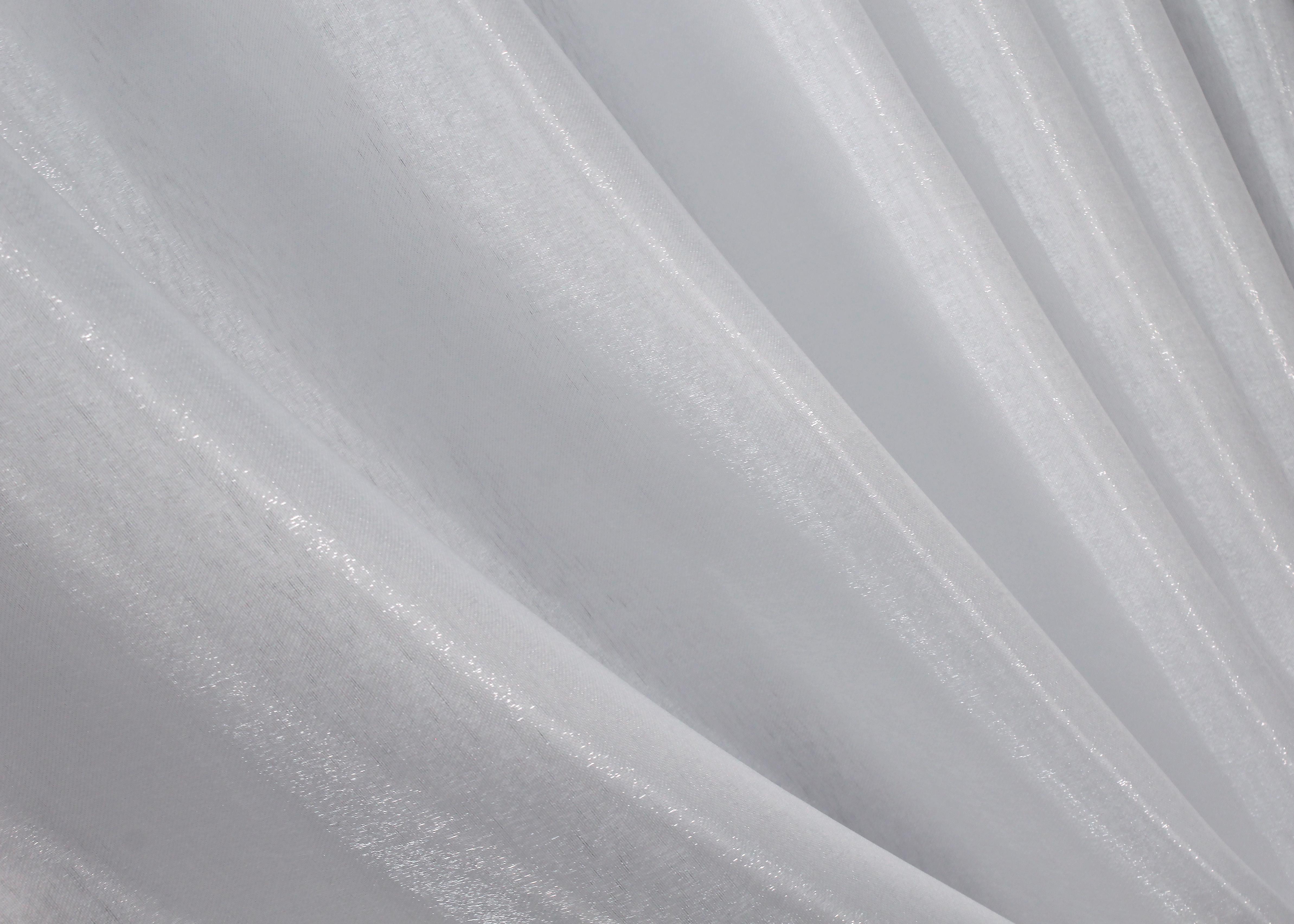 Комплект штор VR-Textil Атлас №805ш монорей 100х270 см 2 шт. Білий (31-210) - фото 9