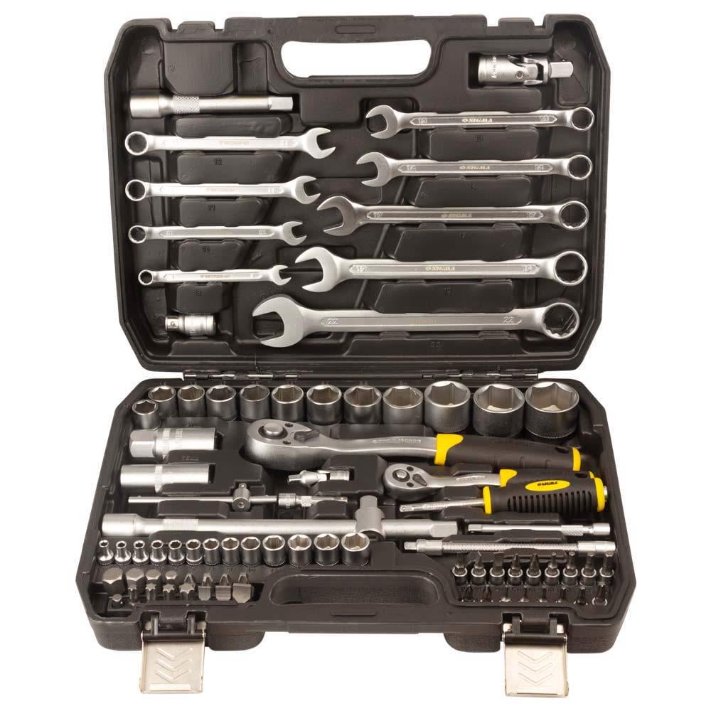 Набір насадок торцевих і біт Sigma CrV mid 1/4" & 1/2" 82 шт. (6001551) - фото 4 Набір насадок торцевих і біт Sigma CrV mid 1/4" & 1/2" 82 шт. (6001551) - фото 4