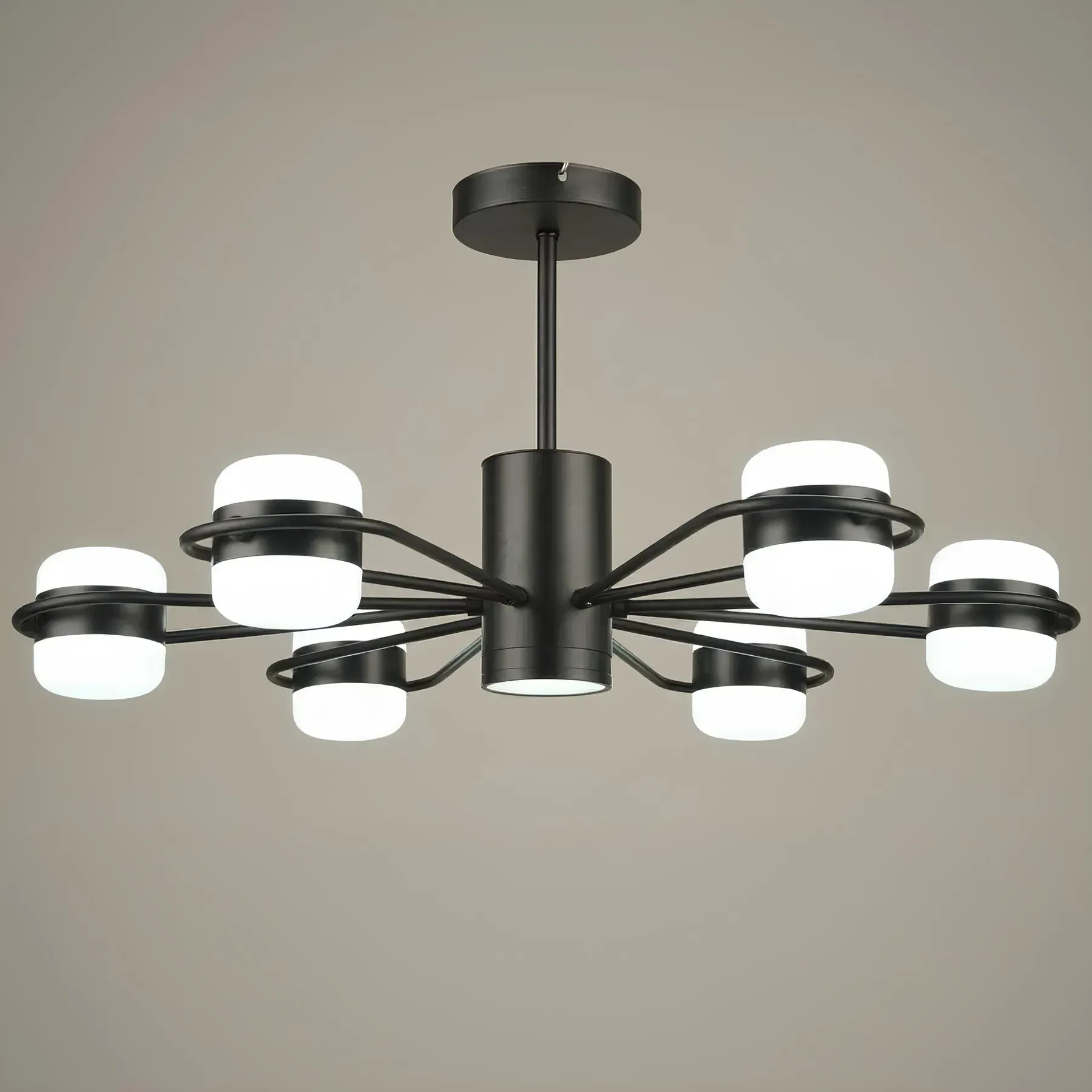 LED-люстра потолочная Sirius с акриловыми плафонами 3000/6500К IP20 B N4557/6 BK 84W Черный (28687826)