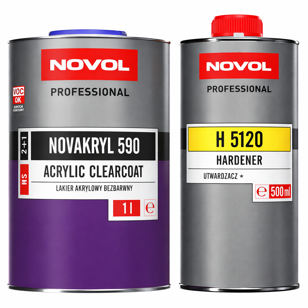 Лак акриловый NOVOL Novakryl 590 2:1 HS 1 л/500 мл