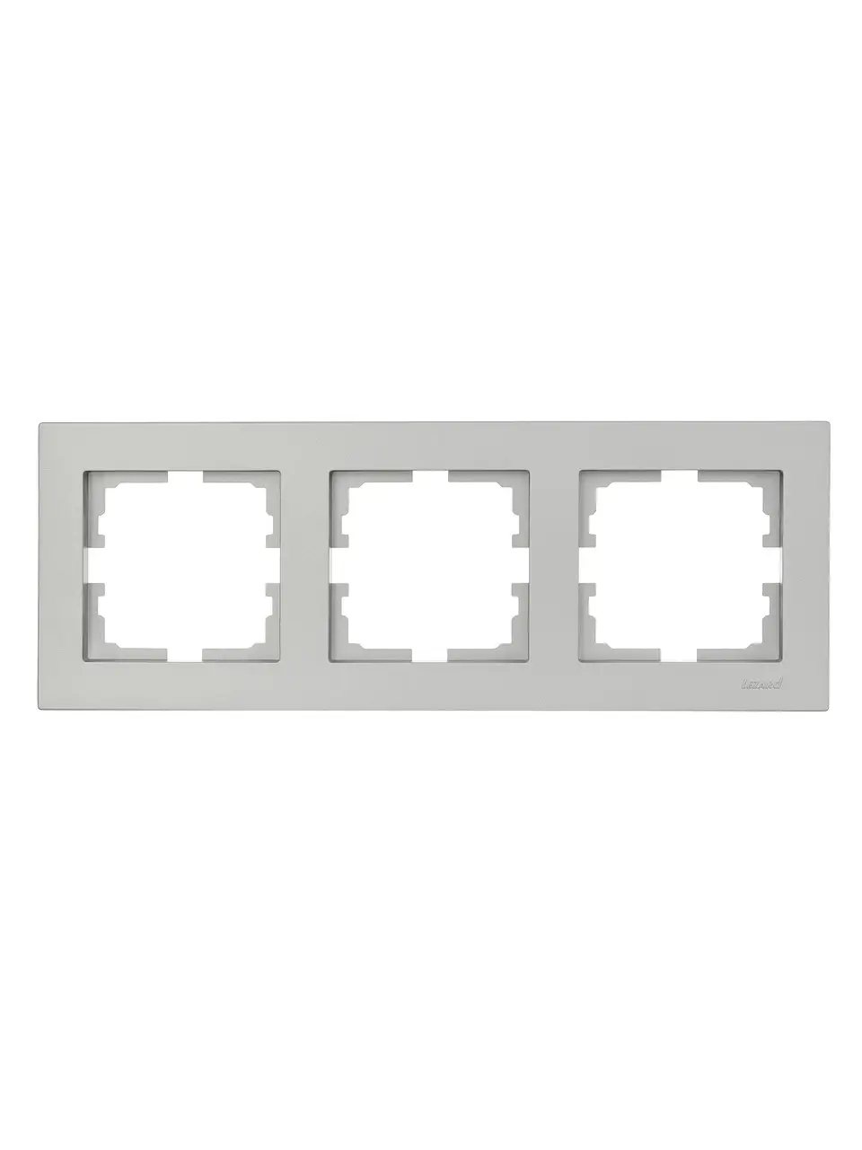 Рамка Lezard Vesna 3-местная горизонтальная Серый