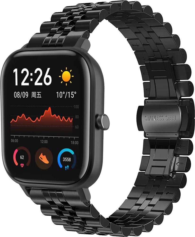 Браслет металлический Stech для Amazfit GTS Black (26974-2B)