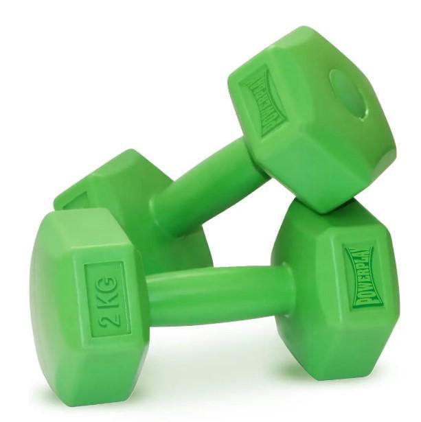 Гантели композитные PowerPlay Achilles 4124 2 кг 2 шт. Зеленый (PP_4124_2kg_2in)
