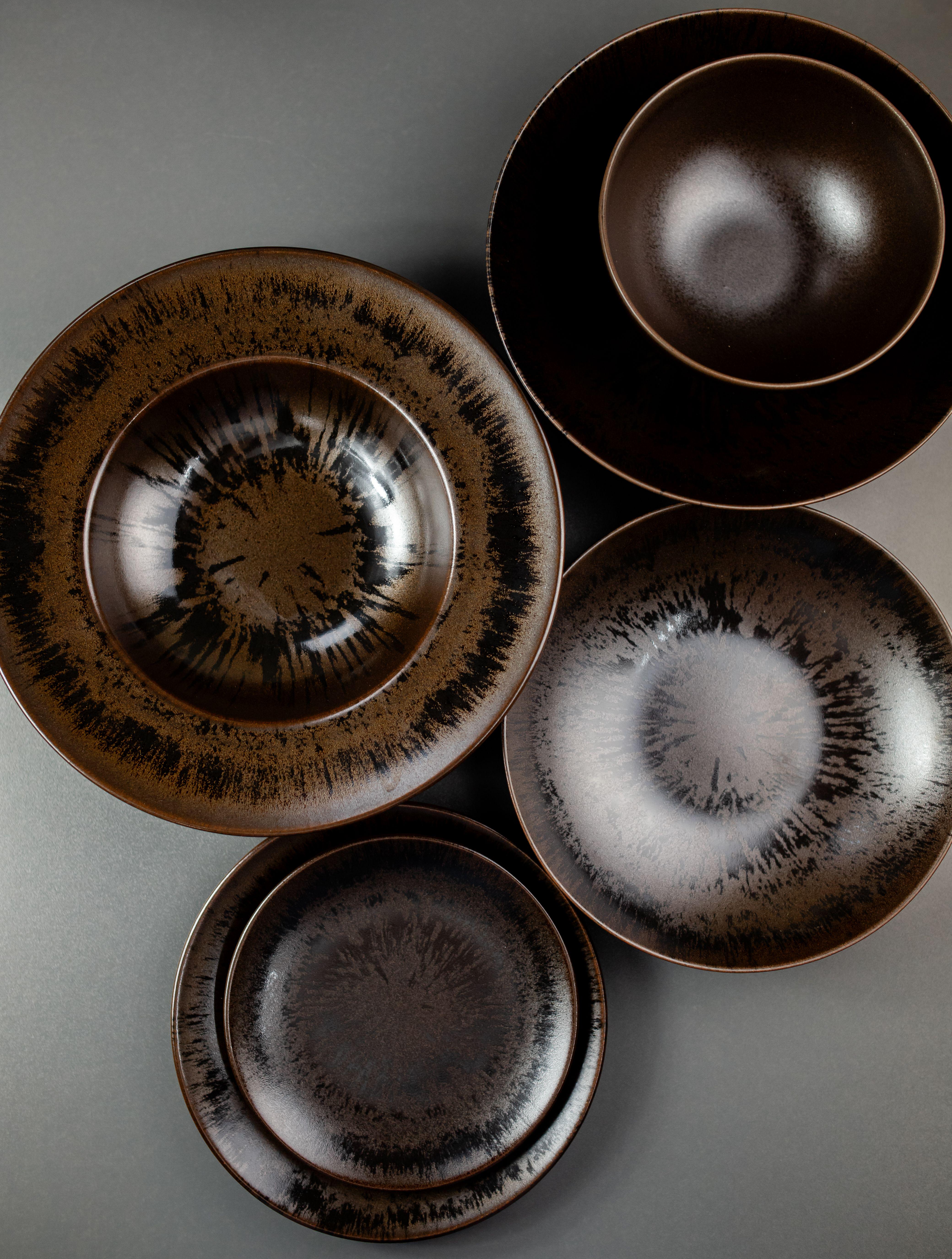 Тарілка плоска Mesa Brown Metalic Jaspe 21 см (FF6021351753) - фото 2