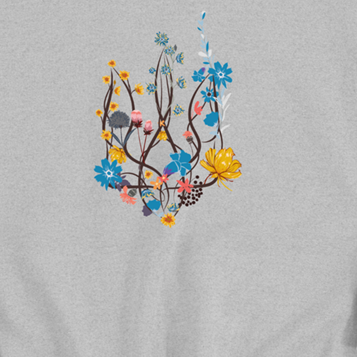 Свитшот унисекс UFree Shop с рисунком Вільна квітуча і незламна S Серый (S-0045-3-S) - фото 2 Свитшот унисекс UFree Shop с рисунком Вільна квітуча і незламна S Серый (S-0045-3-S) - фото 2