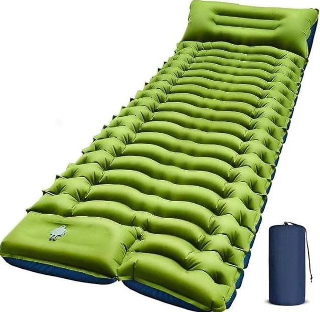 Каремат туристический надувной Adwenture Twin Explorer LT-03 односпальный 190х68х10 см Зеленый (33970488)