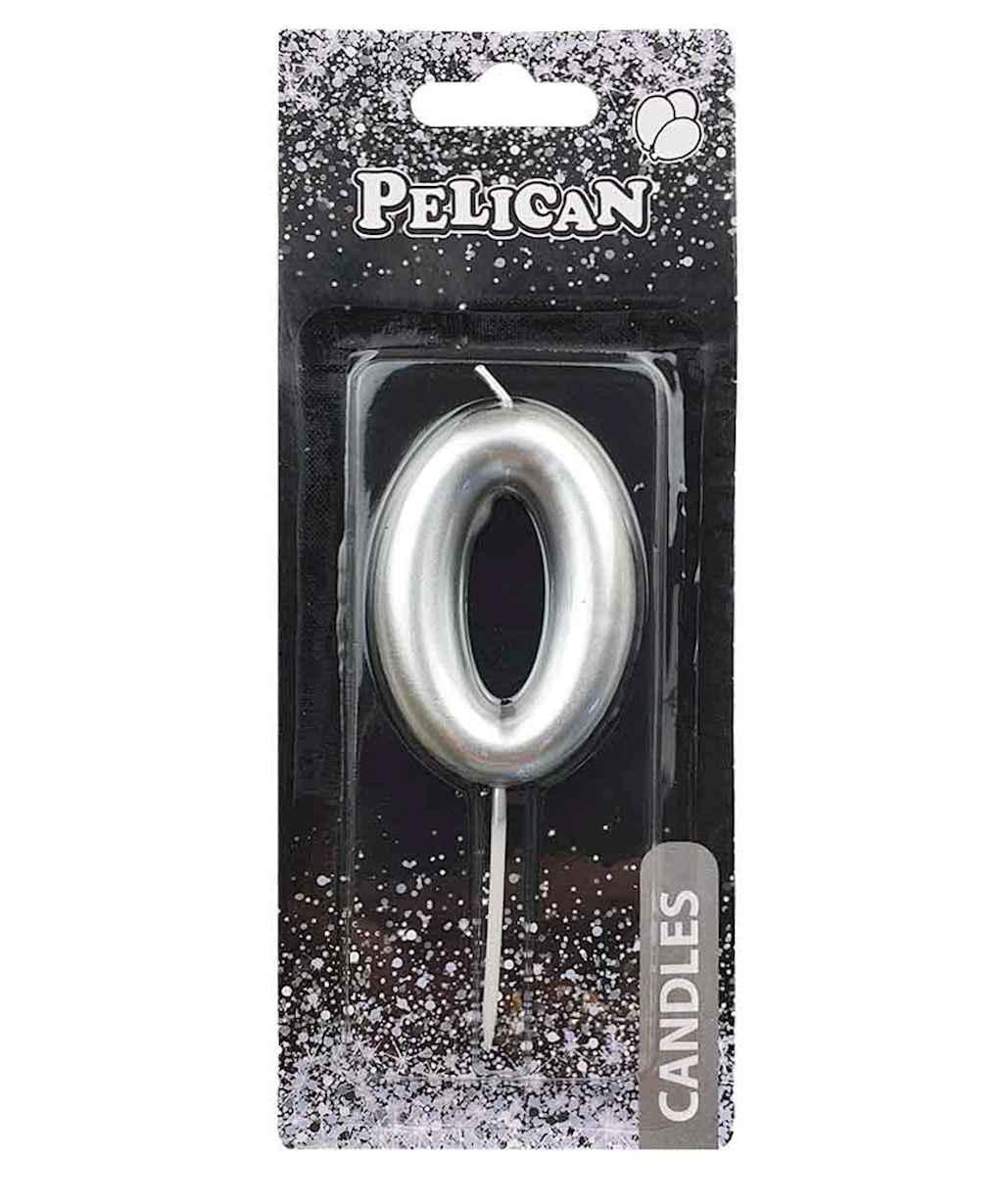 Свеча для торта Pelican 0 6 см Серебристый (866020)