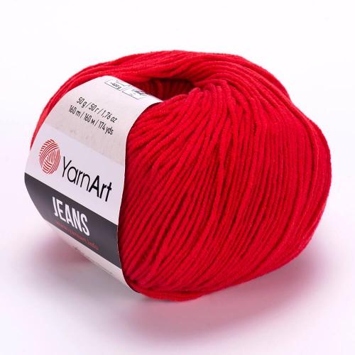 Пряжа YarnArt Jeans №90 Красный