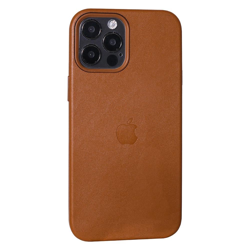 Чохол для Apple iPhone 12&#047;12 Pro Leather Magsafe Series Brown