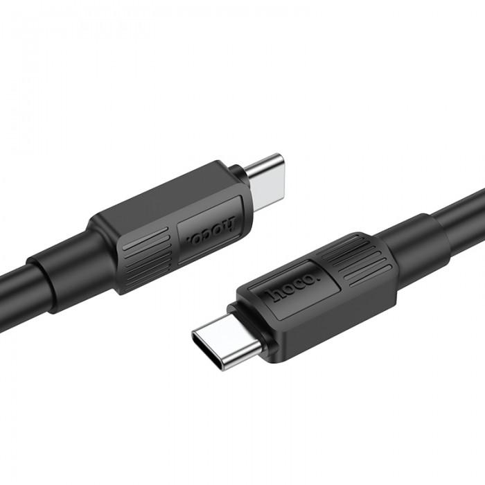Кабель Hoco X84 Solid Type-C to Type-C charging ток до 3A для смартфонов 60W 1 м Черный - фото 2