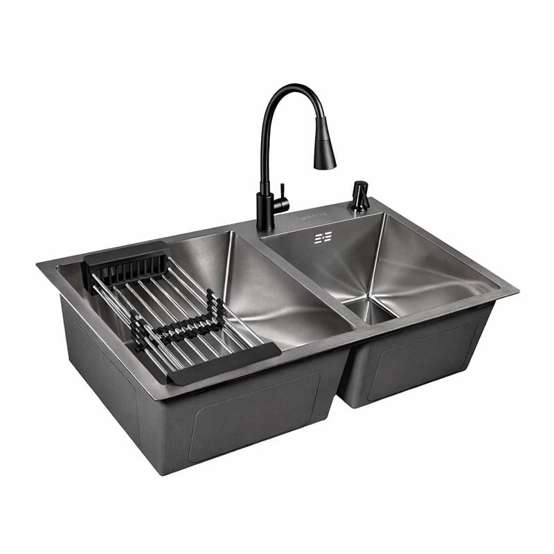 Комплект кухонна мийка Britc HM HS7845_20-B і змішувач MSB-4fba (68589)