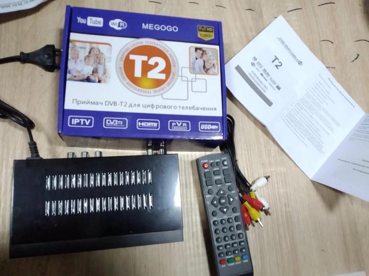 Тюнер цифровий ТВ Megogo DVB металевий корпус 8 МГц T2 ресивер FTA з IPTV Wi-Fi USB Чорний - фото 3