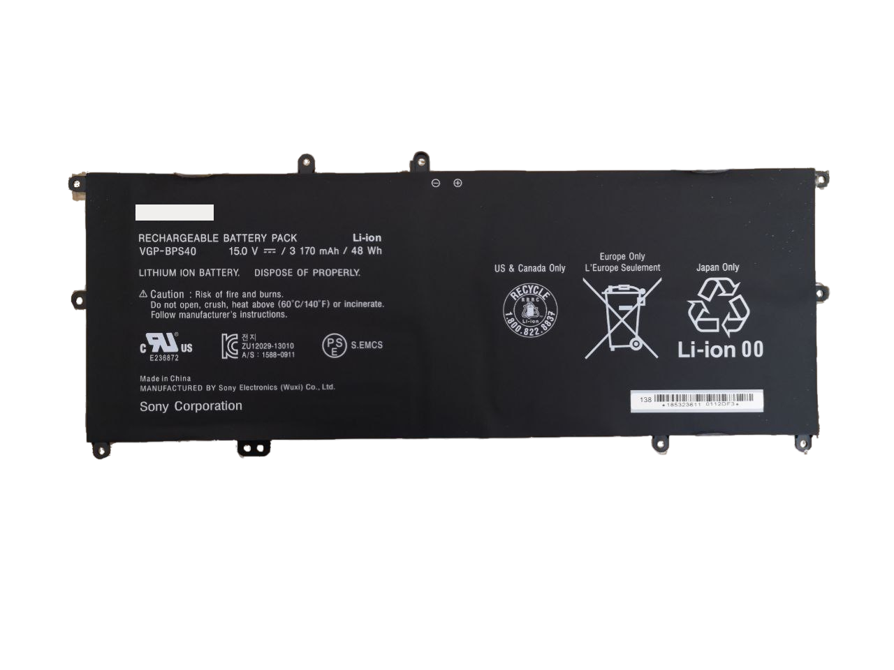Аккумулятор для Sony VAIO Flip SVF15N18PXB/SVF14/SVF15/VGP-BPS40 3170 mAh 48Wh (26214611)