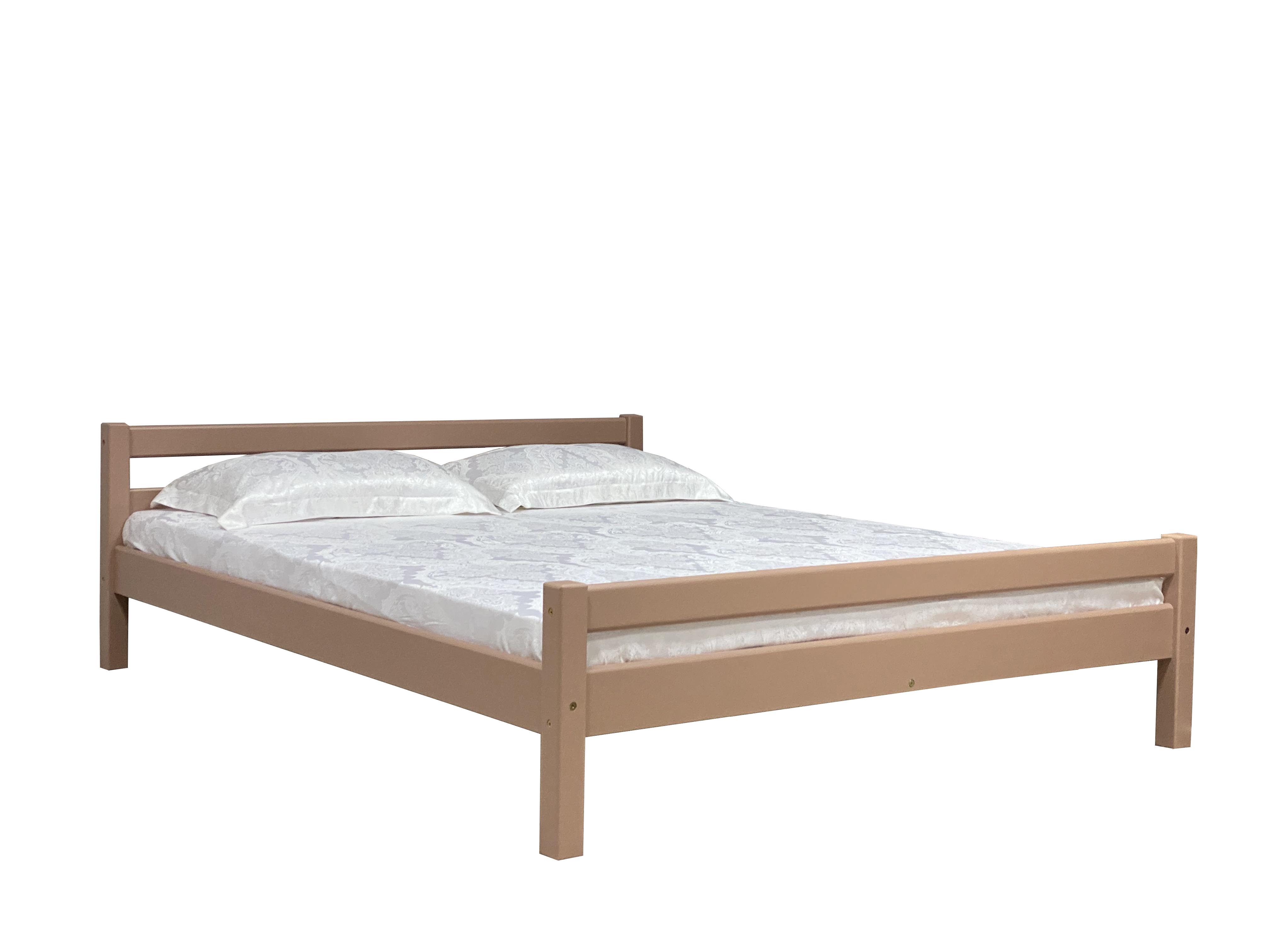 Кровать двуспальная деревянная Скиф Л-220 120х200 см Капучино (12498011)