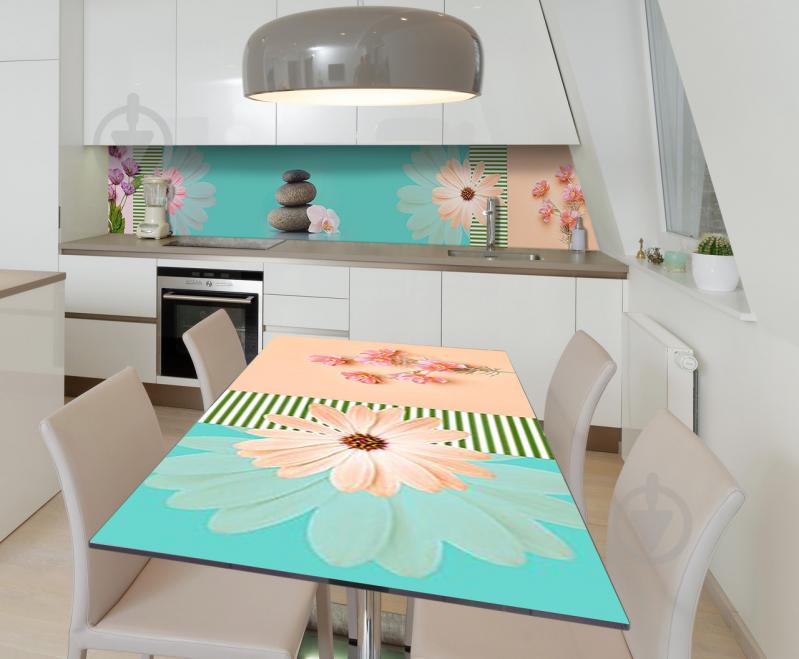 Наклейка виниловая на стол Zatarga  "Камни и Цветы" 650х1200 мм (Z181394/1st)