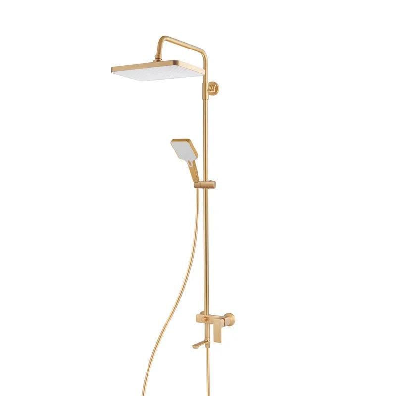 Душевая колонна со смесителем Haiba Kubus 009-J Brushed Gold (HB9627)