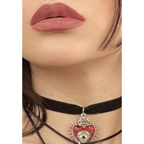 Чокер Сердце Seta Decor 22-377RD-SL