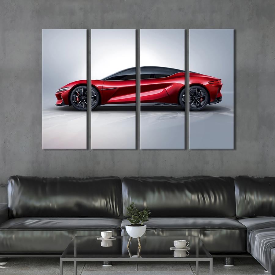 Картина на холсте Роскошное красное авто 209x133 см (1309-41)