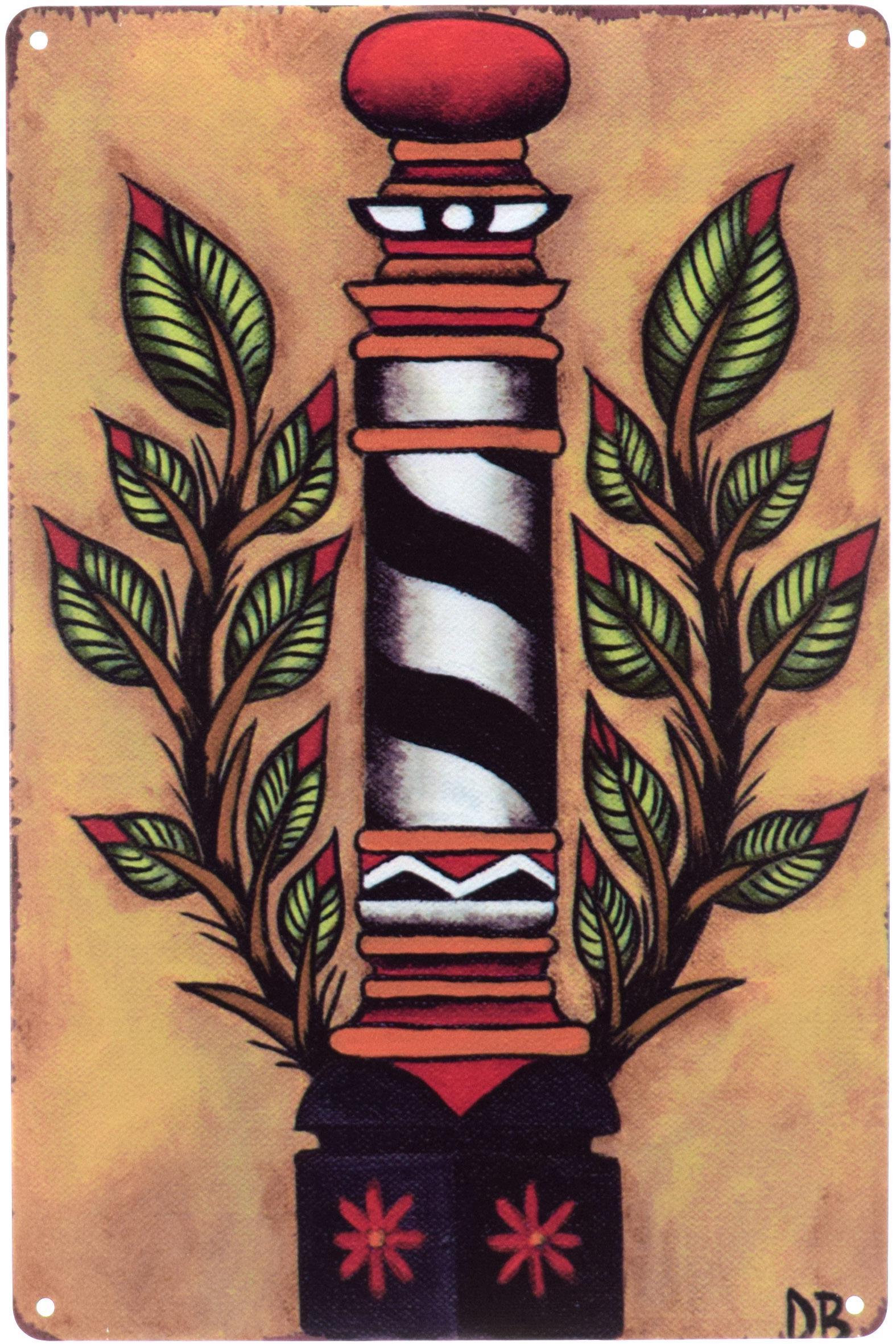 Табличка металева Барбершоп/Barber Shop DB 20x30 см