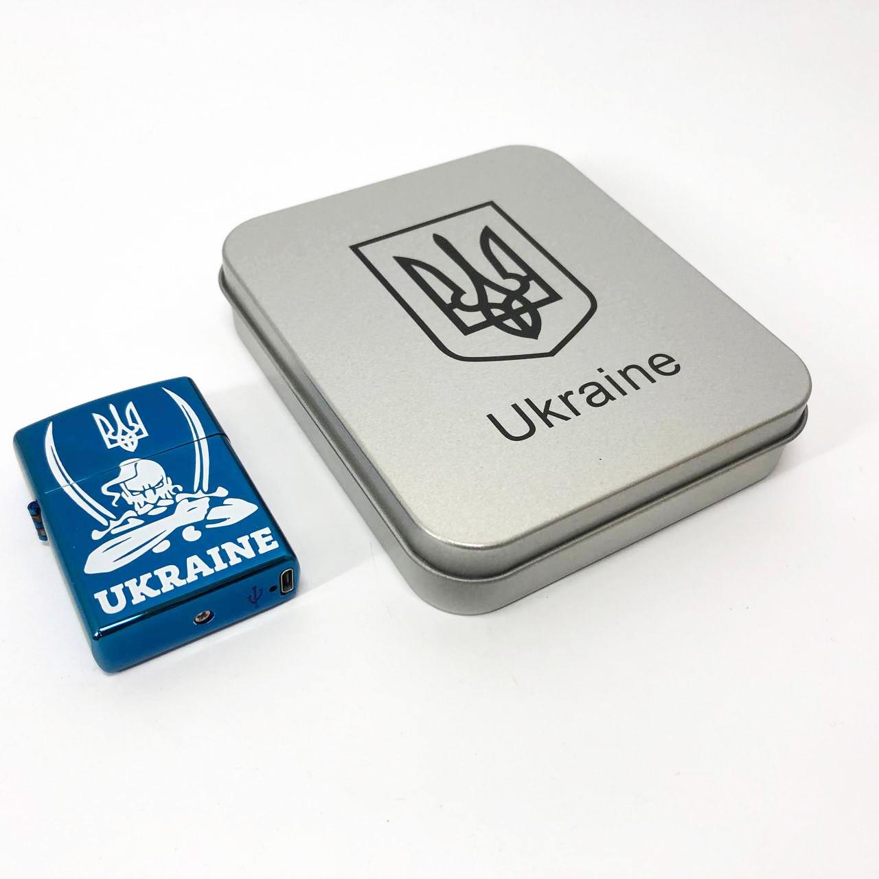 Зажигалка дуговая электроимпульсная зажигалка USB Украина Синий (HL-449) - фото 10 Зажигалка дуговая электроимпульсная зажигалка USB Украина Синий (HL-449) - фото 10