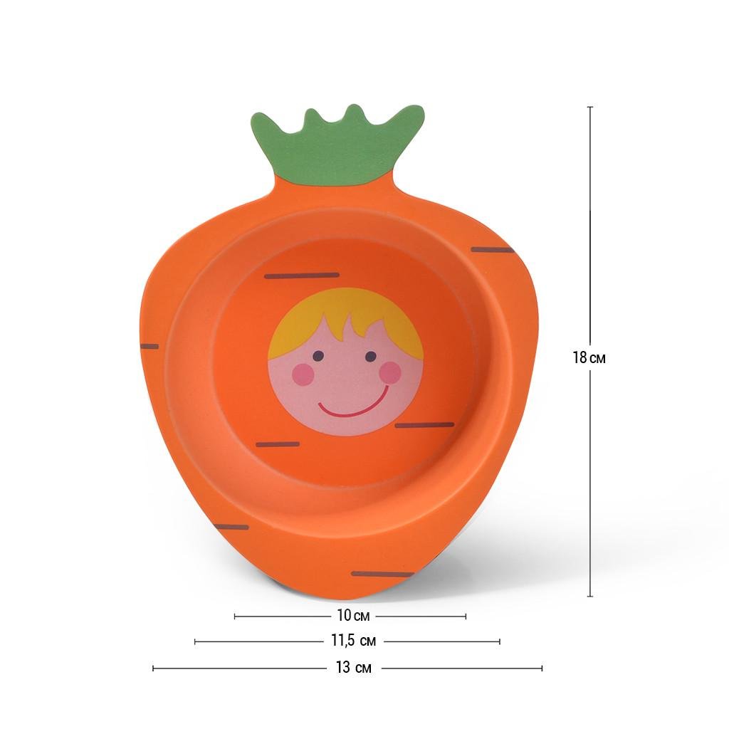 Тарелка глубокая Fissman Морквина 18x13x4 см из бамбукового волокна (8366) - фото 2 Тарелка глубокая Fissman Морквина 18x13x4 см из бамбукового волокна (8366) - фото 2