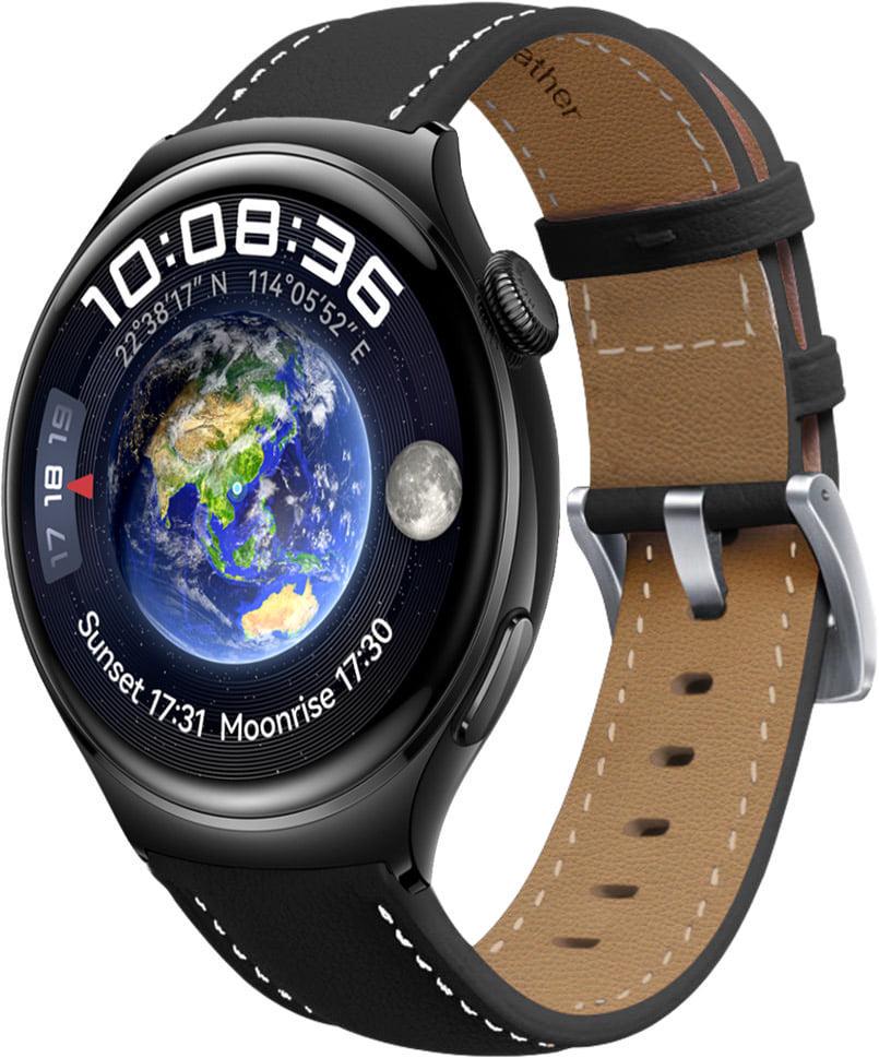 Ремешок кожаный Folsa для Huawei Watch 4/4 Pro Black (38601-2B)