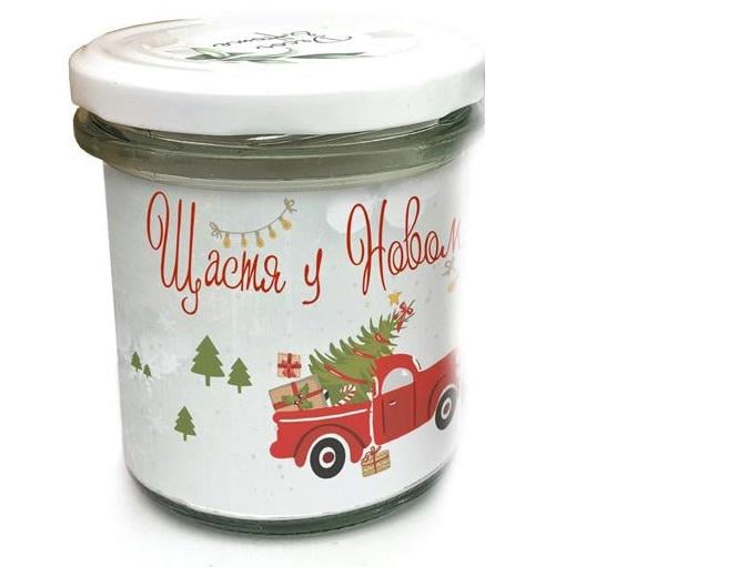 Свеча парафиновая в стеклянной баночке Счастья в Новом году 350 мл (хрс3500002у)