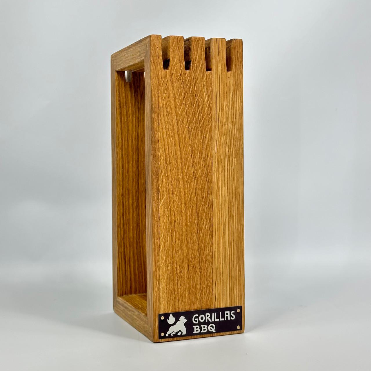 Подставка для ножей Gorillas BBQ деревянная рамка (DS13) - фото 4 Подставка для ножей Gorillas BBQ деревянная рамка (DS13) - фото 4