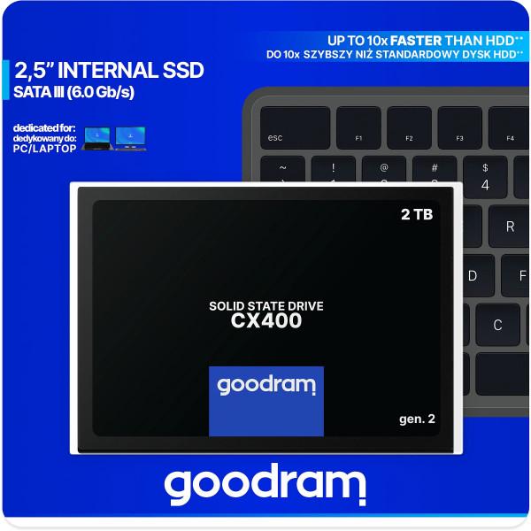 Накопичувач SSD GoodRAM SSDPR-CX400-02T-G2 2 Тб CX400 SATAIII 2,5" 3D NAND (579002) - фото 6