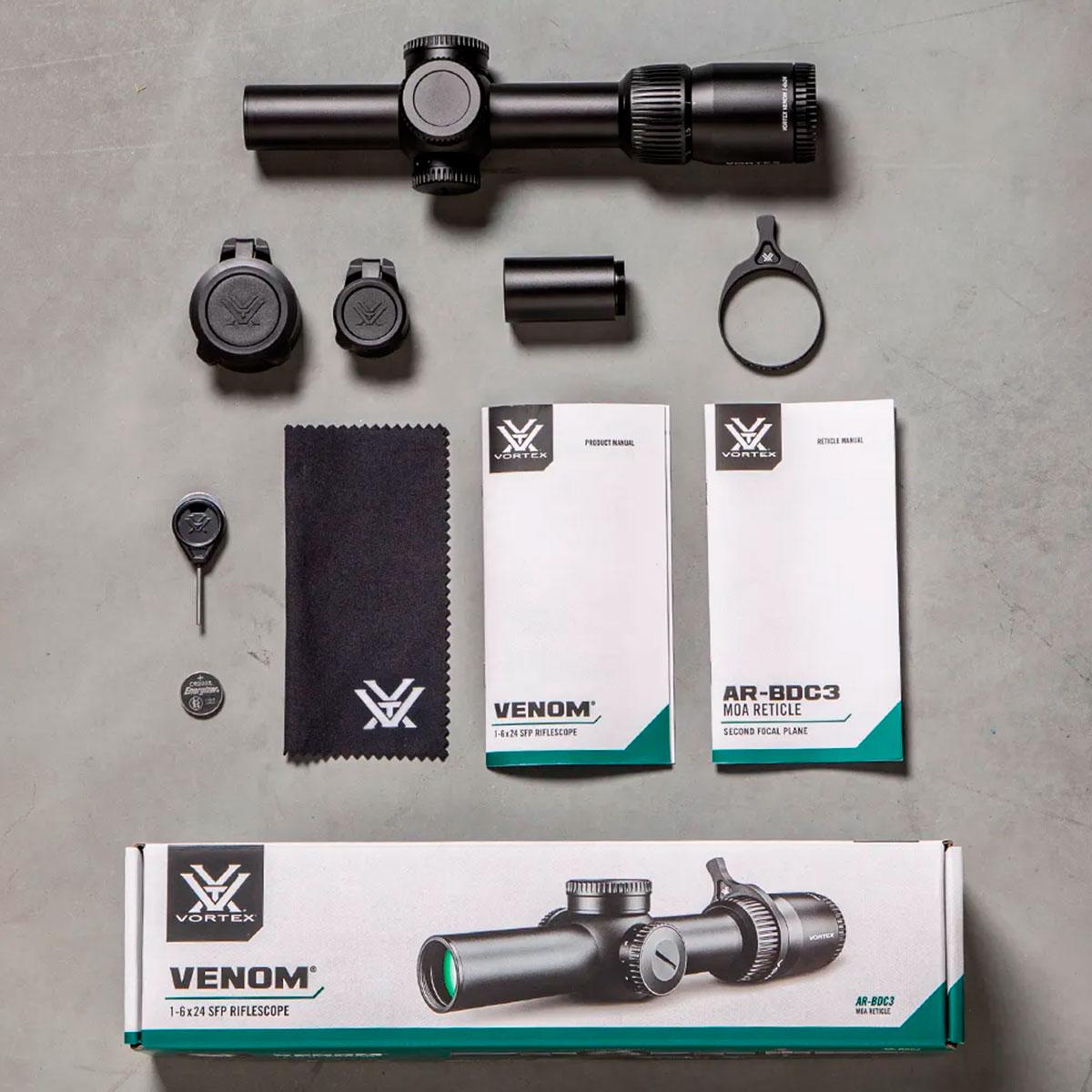 Прицел оптический Vortex Venom 1-6x24 SFP/AR-BDC3 IR 30 мм (26286323) - фото 6