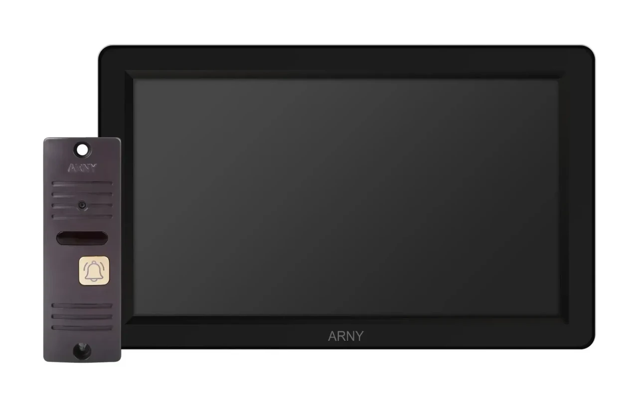 Комплект видеодомофона мультиформатный ARNY AVD-7012FHD AVD-712FHD 2Мп 7'' IPS + AVP-05 2Мп 74° Black/Brown
