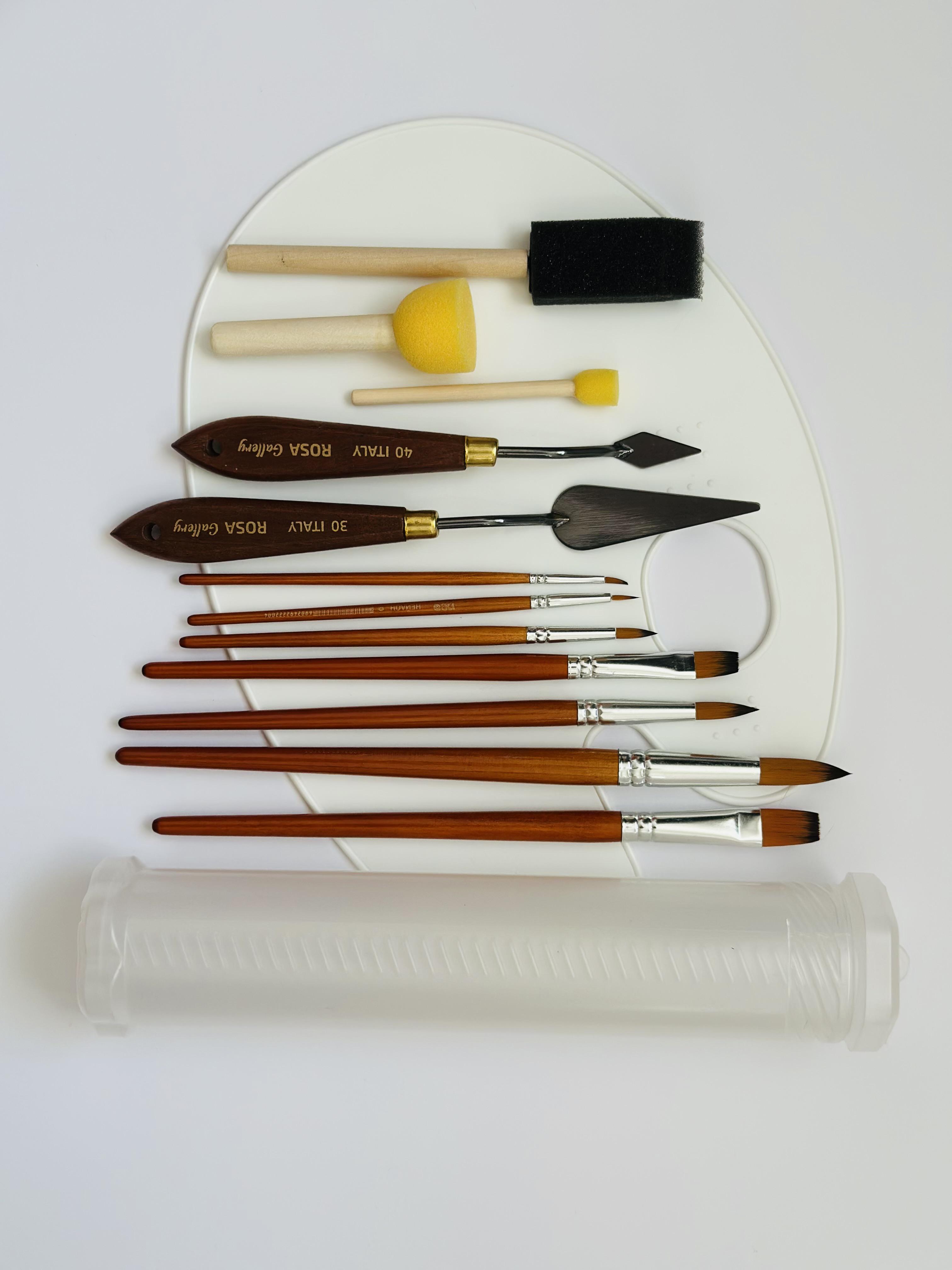 Набір пензлів та художніх інструментів мастихіни/палітра/пенал (SD-21625) - фото 2 Набір пензлів та художніх інструментів мастихіни/палітра/пенал (SD-21625) - фото 2