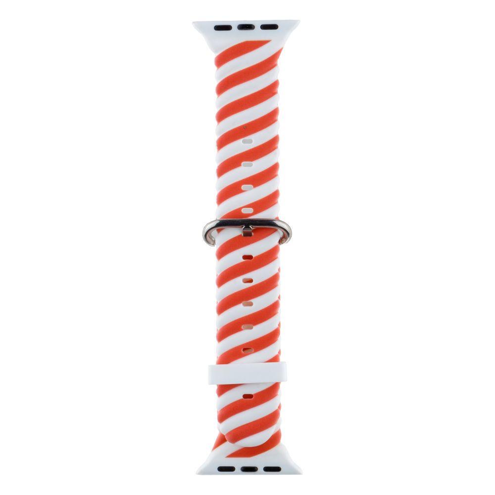 Ремешок для Apple Watch 42-44 mm Colour Bar White-Red (29caa1-14723)