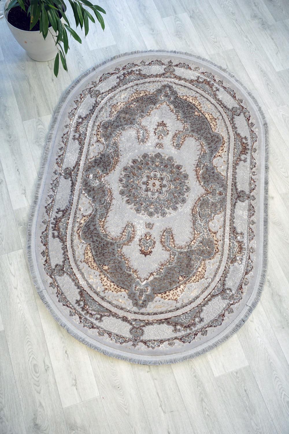 Ковер овальный Salsa d557a 150x230 см Beige/Grey