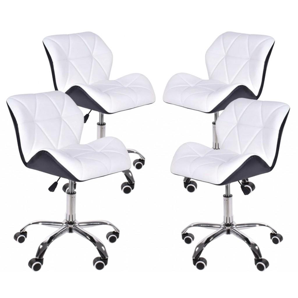 Кресло Bonro B-531 белое+черное(4 шт)