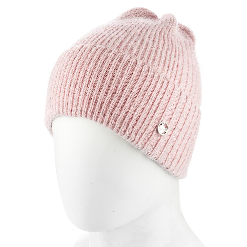 Шапка женская ангоровая прибранная Atrics WH908 одинарная без подкладки с отворотом сверху Лотос - фото 1