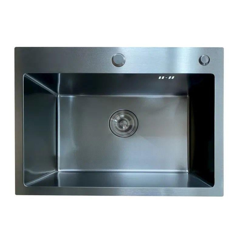 Мойка для кухни MIXXUS MH5843 врезная 3,0/0,8 мм 580x430 мм Черный Нержавеющая сталь микродекор (MI8219)