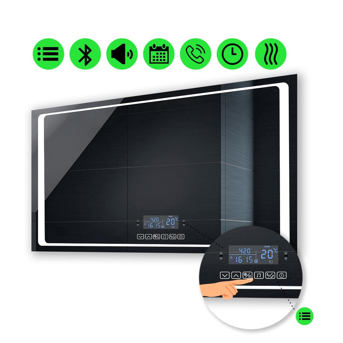 Зеркало с LED подсветкой Emma с Smart-блоком и подогревом 60x100 см (Emma127)