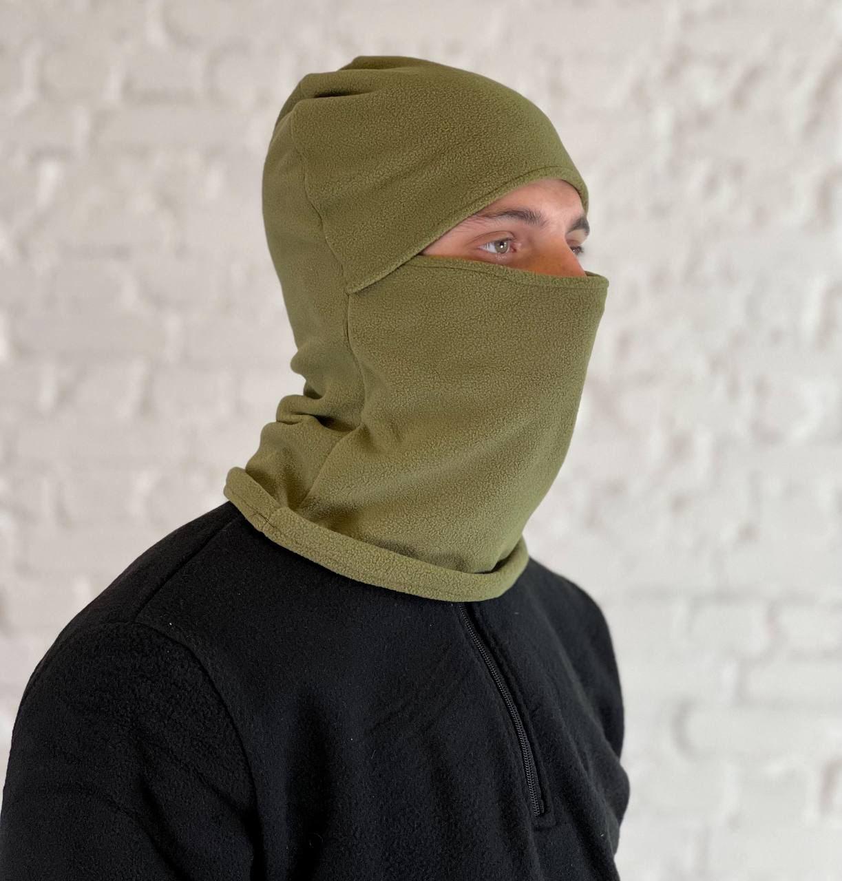 Балаклава флисовая теплая универсальная Оливковый (125)