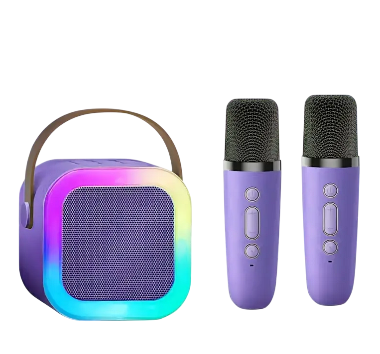 Микрофоны музыкальные аккумуляторные 2 шт. Фиолетовый (K12F)