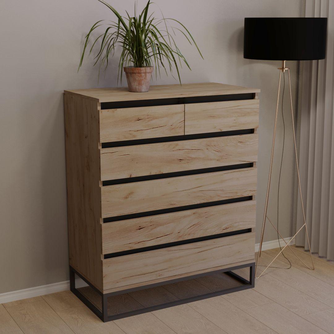 Комод Тіса-меблі Комод-407 108x90x45 см Дуб тахо