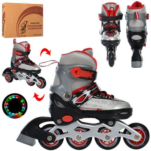 Роликовые коньки детские раздвижные A4147-XS-R р. 27-30 - фото 2 Роликовые коньки детские раздвижные A4147-XS-R р. 27-30 - фото 2