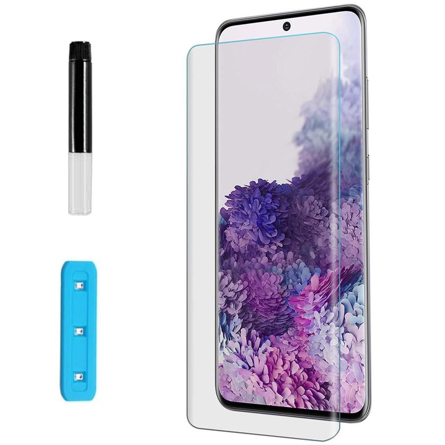 Захисне скло 3D протиударне Nano Optics з УФ лампою для Samsung Galaxy S22 Ultra загартоване Прозорий