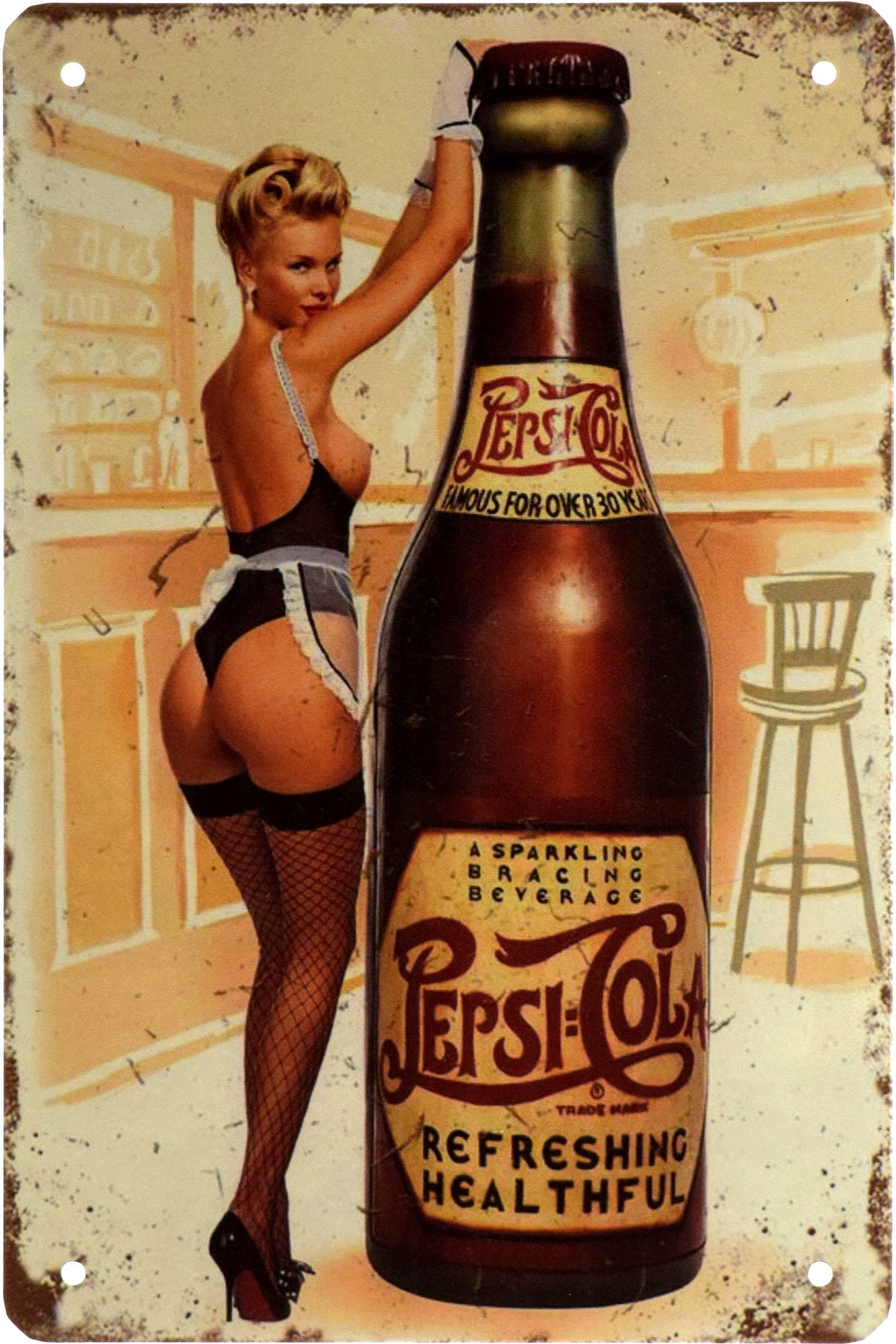 Табличка металева Pepsi-Cola Pin Up 20x30 см